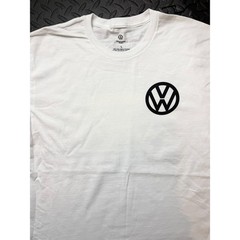 Volkswagen Dogs in Beetle Convertible Graphic T-Shirt White Large VW Logo Tee