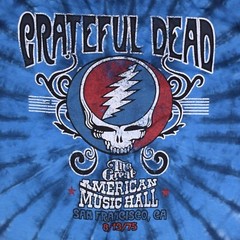 GRATEFUL DEAD-AMERICAN MUSIC HALL-SYF-Bl TIE DYE T-SHIRT S,M,L,XL,2X Garcia LMTD