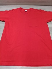 Vtg BVD Premium Series Pocket T-Shirt Mens Size XL Red Made in USA Single Stitch
