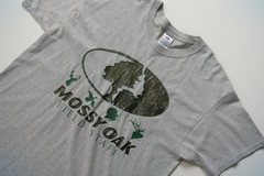 MOSSY OAK VTG 90s HUNTING OUTDOOR CAMO FIELD STAFF GRAPHIC COTTON T SHIRT SZ XL