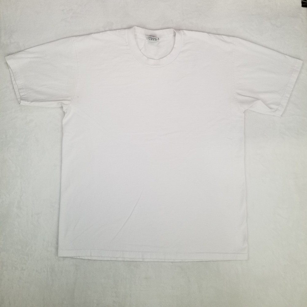 5 Pro Super Heavy Men’s White Thick Basic Crew Neck T-Shirt XL Classic Casual
