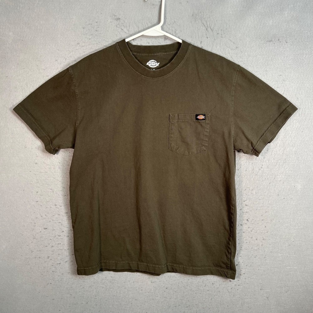 Dickies Olive Green Crewneck Pocket T-Shirt Mens Size Large