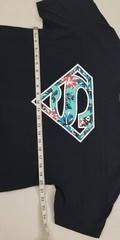 Superman Floral S Logo DC Universe Mens Size Large Shirt Black Comics