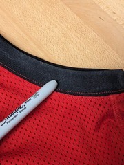 Air Jordan Last Shot Photo Jersey Men L Jumpman Mesh Last-Dance MJ Bulls Sewn