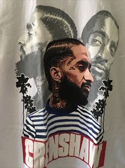 Pro Super Heavy Weight CRENSHAW Nipsey Hussle T-Shirt, White, XL , Rapper T