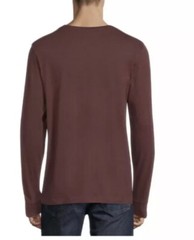 George Men’s Maroon Long Sleeve Cotton Stretch Crew Neck T-Shirt Size M (38-40)