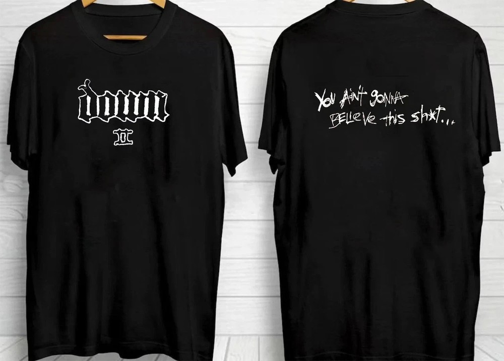 Down Band Down II Collection Black Double Sided T Shirt Full Size S-5XL