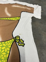 Vintage NY-5 Shirt Mens OS Multicolor Bikini Body Graphic Tee Novelty Beach