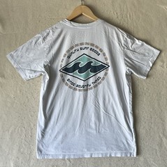 Billabong T Shirt Mens Medium White Wave Logo Quality Surf Beach See All pics