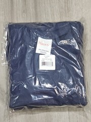 Hanes Men’s ComfortSoft 100% Cotton Lay Flat Collar T-Shirt, Navy 3XL – 4 Pack