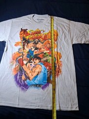 Street Fighter II Logo Capcom Gamer Licensed Adult T-Shirt L White
