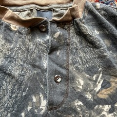 Vintage Ace Sportswear Shirt Mens XL Brown Mossy Oak Camo Henley Long Sleeve USA