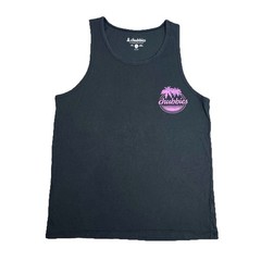 Chubbies Tank Top Mens Small S Black The Weekend Has Arrived Tropical Palm Tree