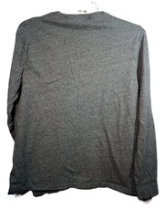 Polo Ralph Lauren T-Shirt Men L Custom Fit Gray Black Pony Crew Long Sleeve
