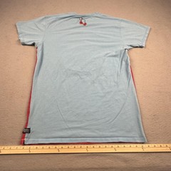 Bleecker & Mercer Shirt Mens Large Blue Red Graphic Boxer Chenille Patch Tee