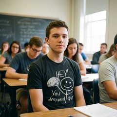Mens Hey You Dropped This T Shirt Funny Lost Brain Dumb Idiot Joke Tee For Guys