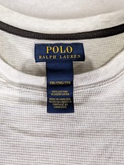 POLO RALPH LAUREN Waffle Knit Crewneck Pull-On Thermal White Shirt Men’s 2XL