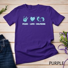 Peace Love Dolphins True Spirit Animal Ocean Lover Dolphin Tee Unisex T-shirt
