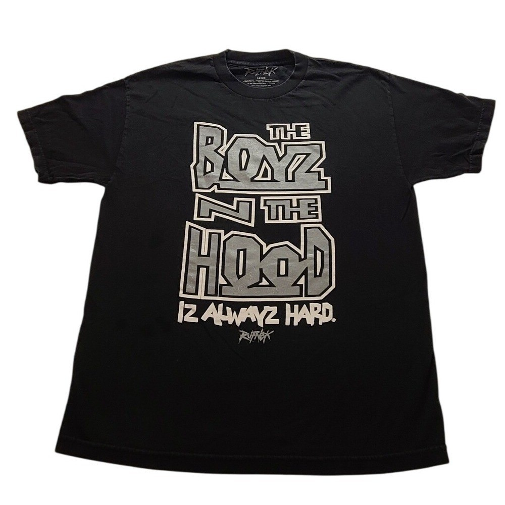 Original Rufnek Boyz N The Hood Graphic T-Shirt Men’s Large Black Streetwear Tee