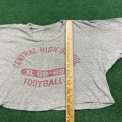Vintage 60S CHAMPION Shirt Mens XL Gray Central High School Football Tee USA
