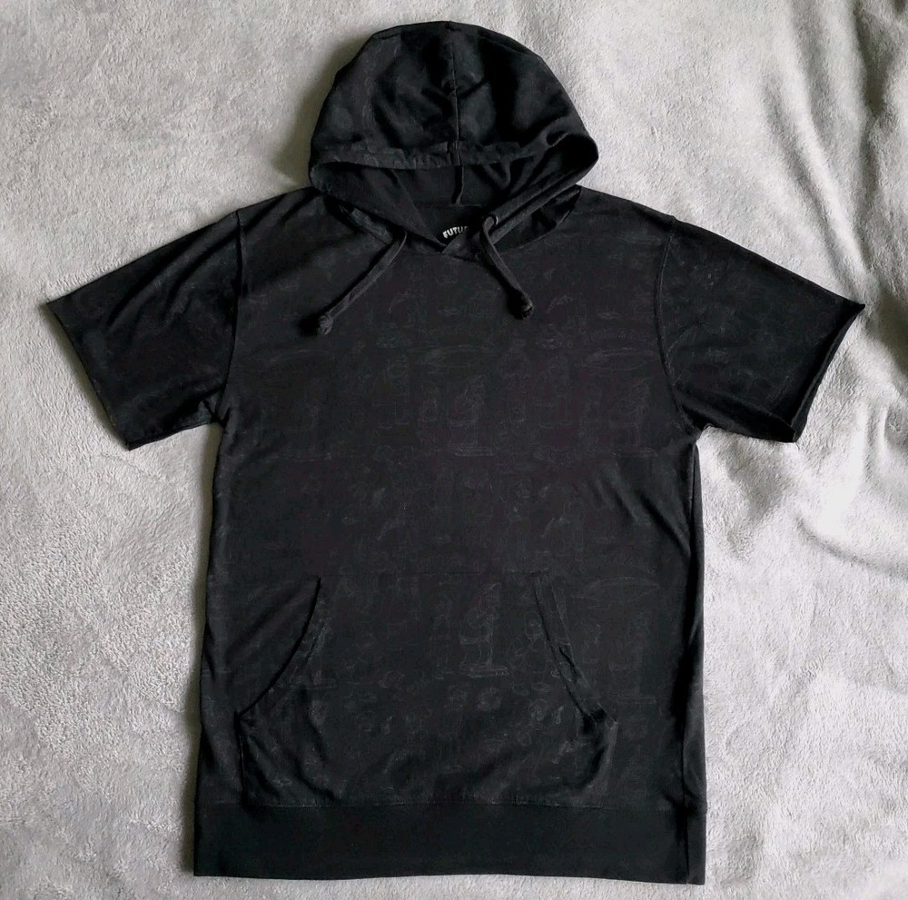 Futurama Hoodie Adult Small Short Sleeve Lootcrate Black Drawstring All Over