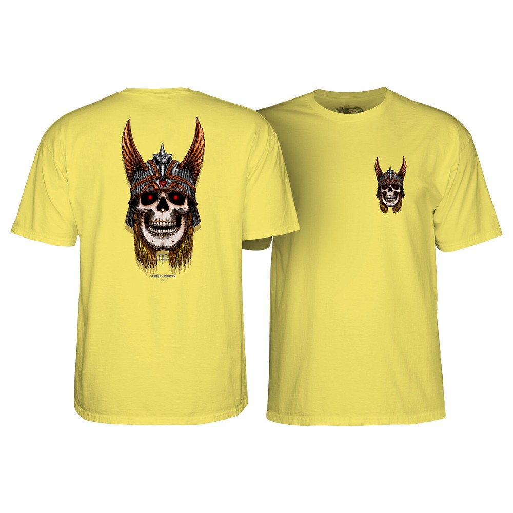 Powell Peralta Skateboard Shirt Andy Anderson Skull Cornsilk