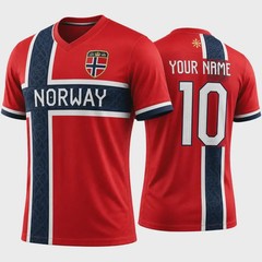 Custom Norway Football Jersey Personalized Name Number Soccer Shirt