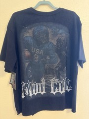Blood Battle Men’s XL Black Skull Graphic Tee Drop Shoulder Boxy Crew MC16SK180