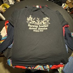 Savage Master Band T Shirt 2XL Black Metal Tour Tee Burning Leather Graphic
