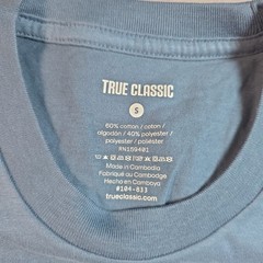 True Classic Crew Neck Size Small Blue