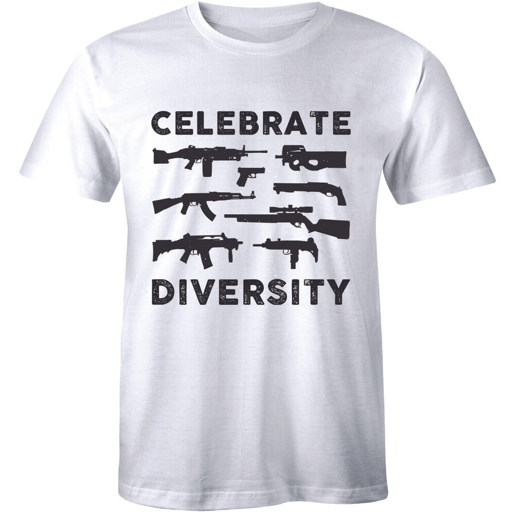 funny Celebrate Diversity Pro Gun T-shirt 2nd Amendment Bullets, AR15 Gun Rights