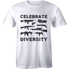 funny Celebrate Diversity Pro Gun T-shirt 2nd Amendment Bullets, AR15 Gun Rights