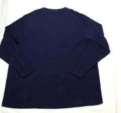 John Ashford Men’s Navy Blue Interlock Crew Neck Long Sleeve Shirt Size 3XB