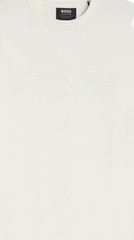 BOSS X ASTON MARTIN MERCERISED-COTTON T-SHIRT WITH WING DETAIL Classic white cre