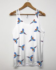 Parrot Vest All Over Print Tank Bird Tropical Summer Holiday Men Women