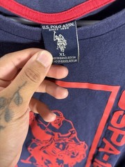 U.S. Polo Assn. Graphic Logo Men’s Blue/Red Short Sleeve Crew T-Shirt Size XL