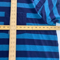 Harbor Bay HB Big & Tall T Shirt Size 5XLT Blue Stripe Short Sleeve Crew Neck