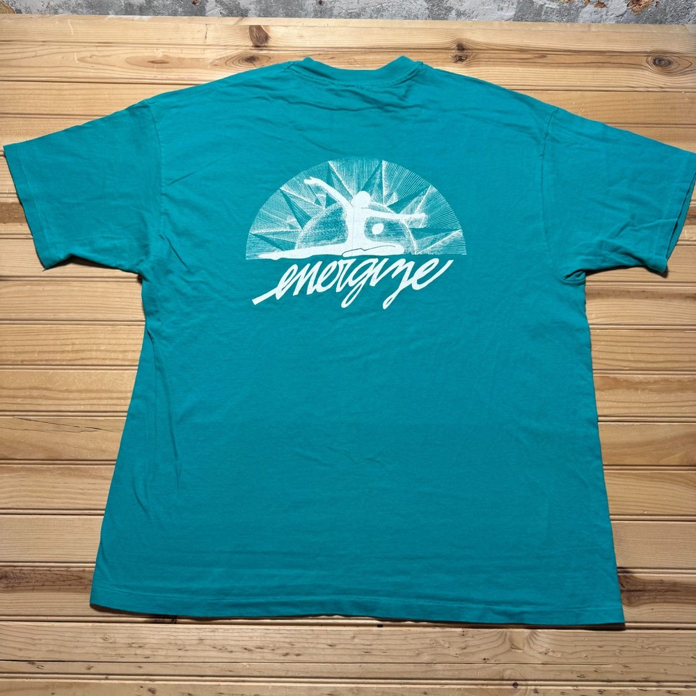 Vintage 90s Energize Yoga Fitness Wellness Exercise Graphic T-Shirt USA – XXL