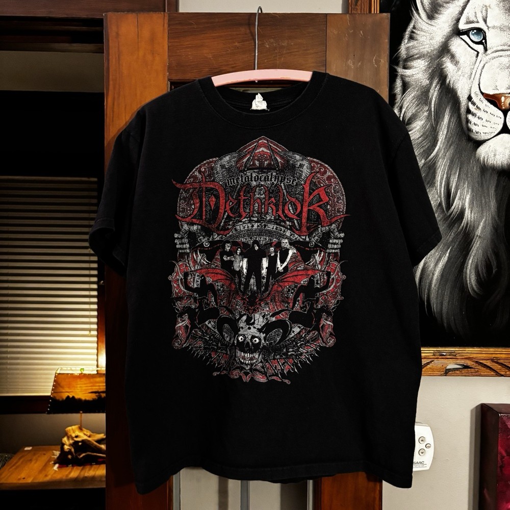Dethklok Metalocalypse 2009 TV Promo Band World Tour Black T-Size Men’s Large