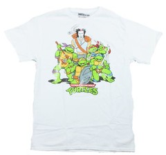 Teenage Mutant Ninja Turtles Mens T-Shirt – Distressed Cartoon Casey Jones Group