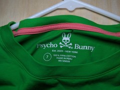 Psycho Bunny Men’s 7 XL Twitch Green Short Sleeve Shirt Graphic Print