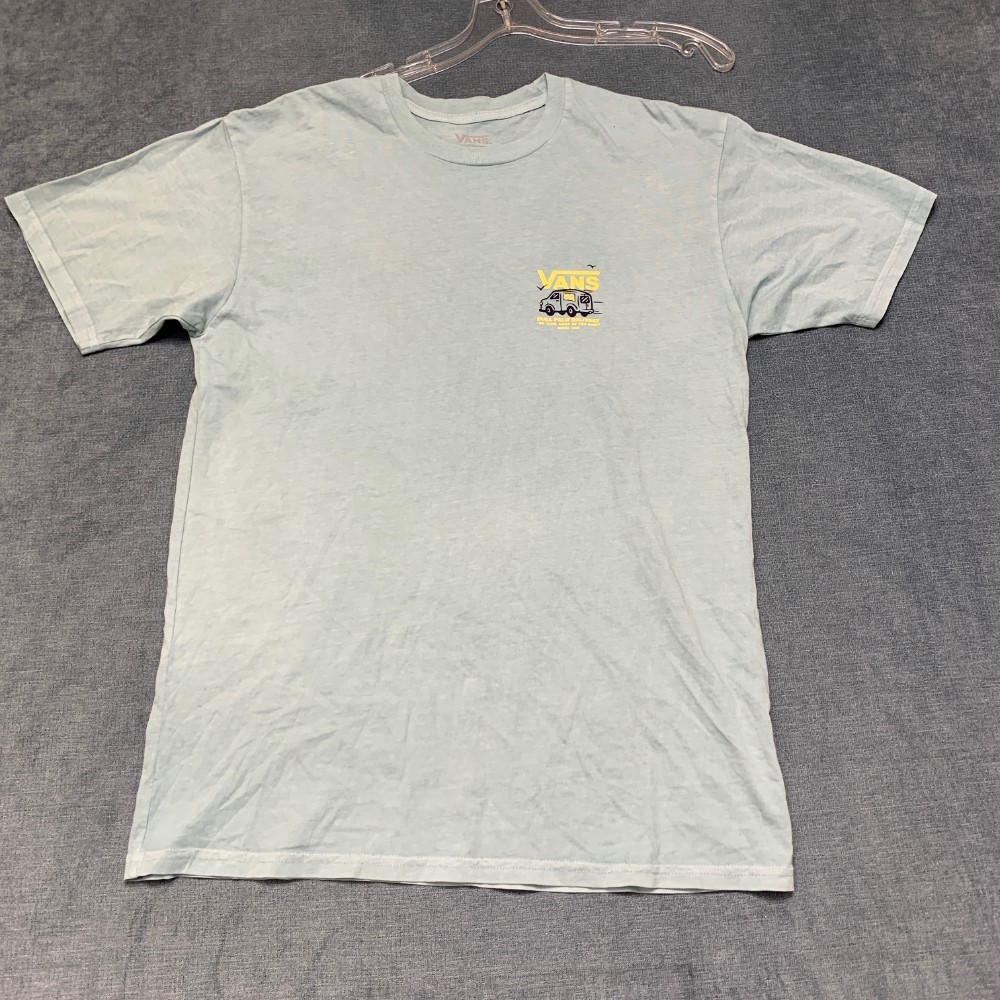 Vans Dual Palm Delivery Service T Shirt Mens Medium Gray Crew Neck Classic Fit