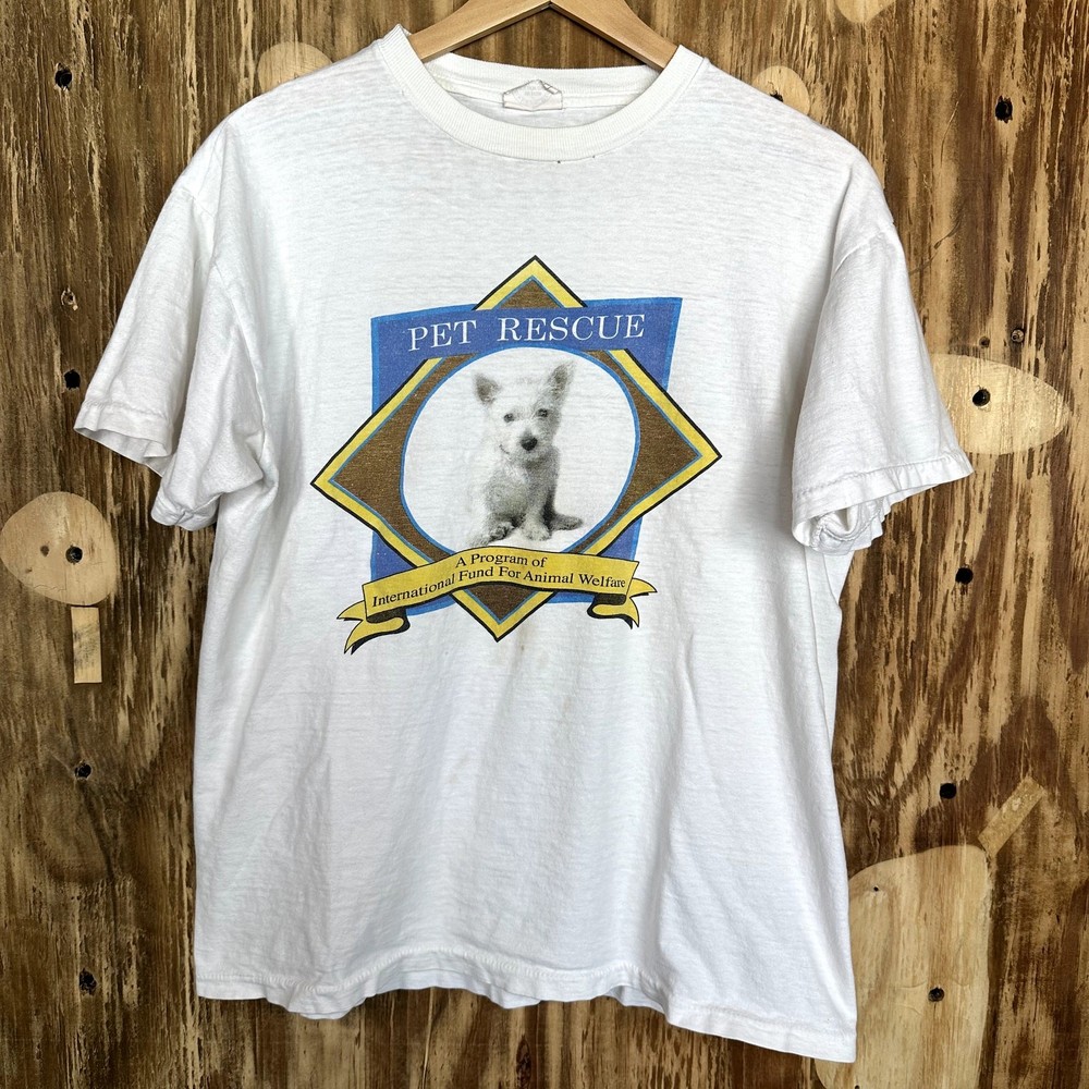 Vintage Pet Rescue Shirt 90s Dogs & Cats Rescue Shirt Size small