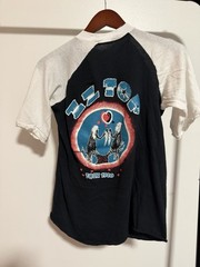Vintage 80s ZZ Top World Wide Texas Tour Raglan Parking Lot Tee Size Medium