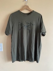 Arc’teryx Archaeopteryx T-Shirt Men Large Olive Green Logo Graphic Tee Gorpcore