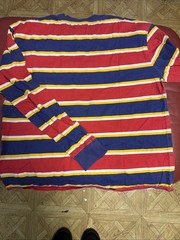 Vintage 90s Guess Long Sleeve Multi Color Striped Shirt Size XL