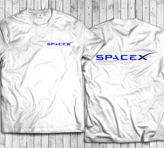 SpaceX Front & Back Print Vintage Premium Tee NASA Elon Musk Tesla Space X BFR