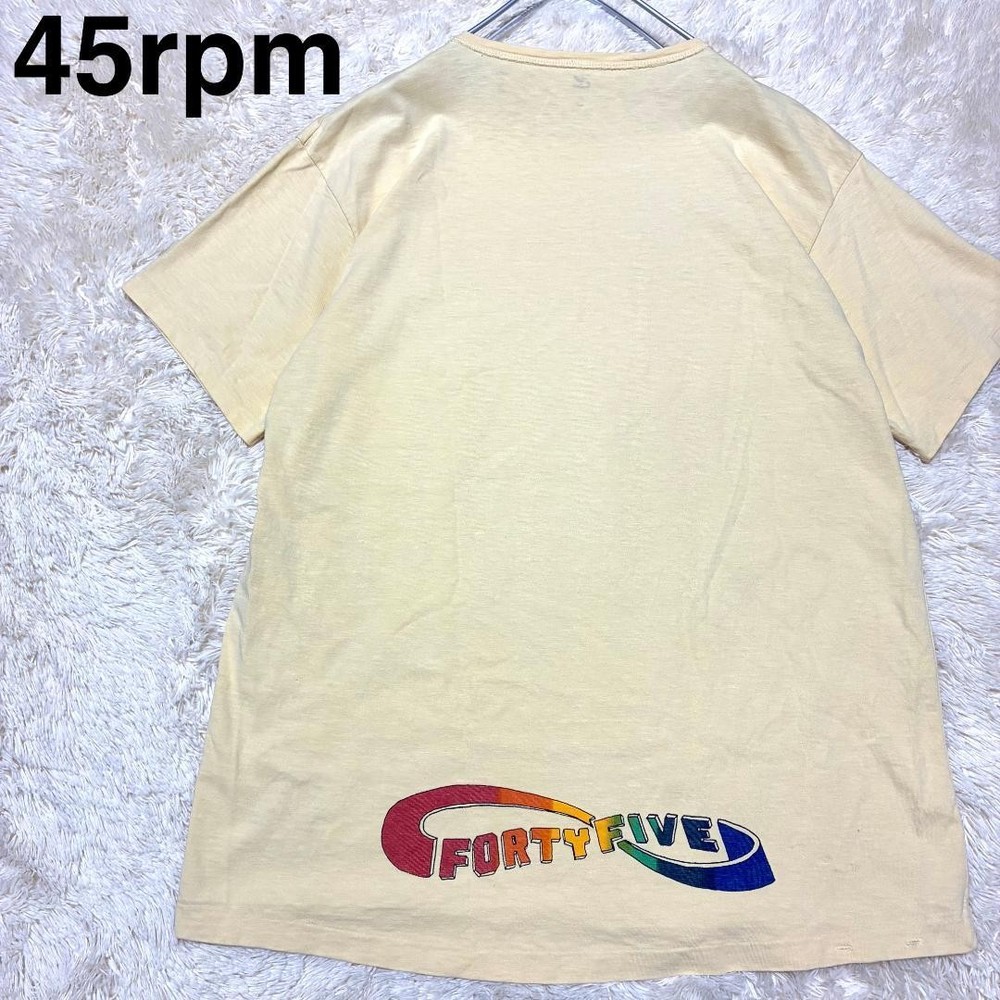 45Rpm Cut And Sew Oversized Short Sleeve T-Shirt With Back Print