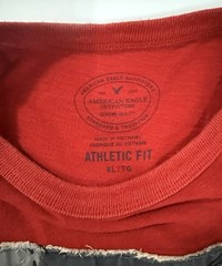 Vintage American Eagle Outfitters Mens Size XL Red Graphic Logo Tshirt Y2K