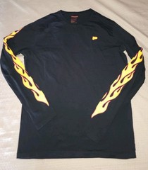 Prozis Men’s Hot Rod Long Sleeve Flame Graphic T-Shirt Tee Black Size Large
